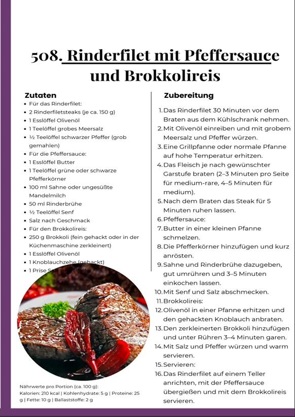 Buchvorschau — Rezeptseite 1