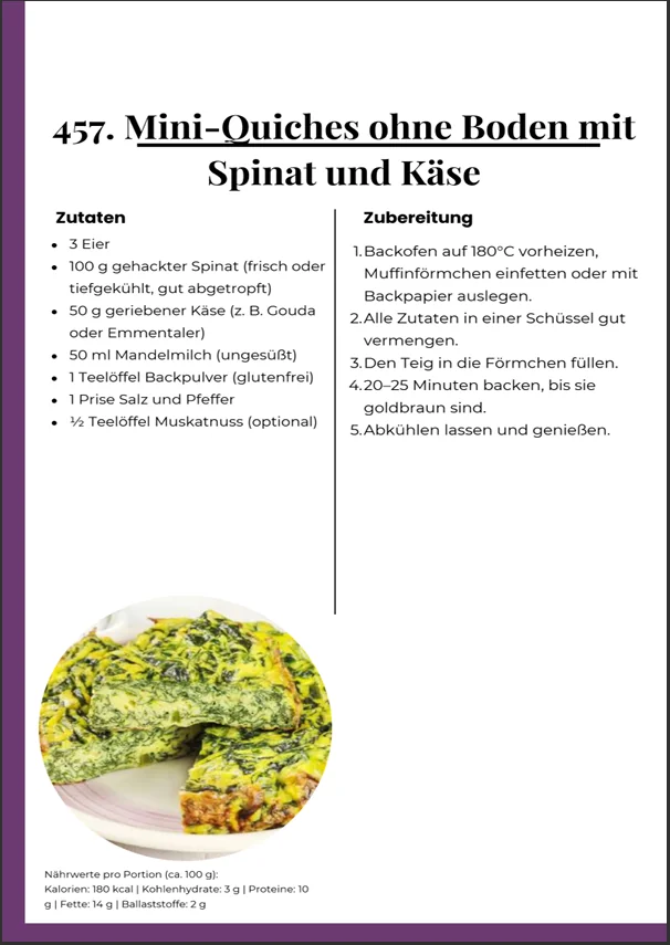 Buchvorschau — Rezeptseite 3